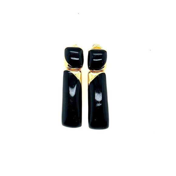 Black Drop Earrings - Picture 1 of 5